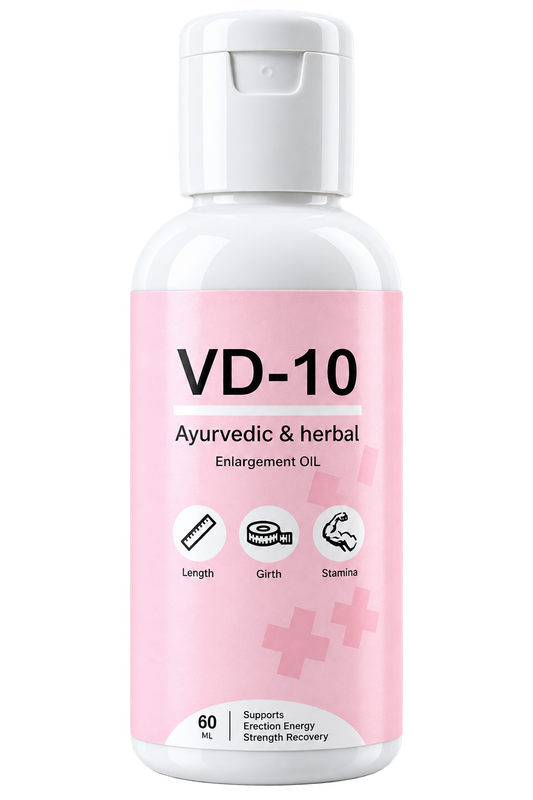 VD-10 Herbal Massage Oil: 100% Ayurvedic Formula for Strength, Stamina & Growth (Ages 18–25)