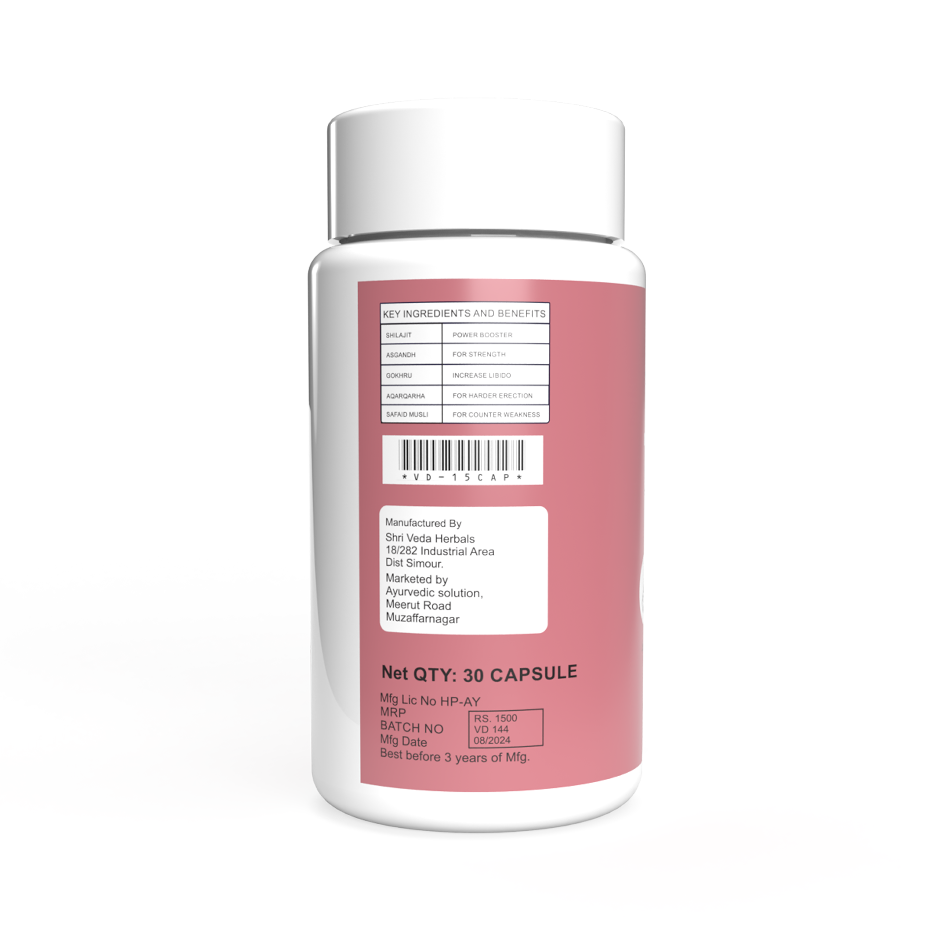 VD-15 Capsules Ayurvedic Male Enhancement – Longer, Harder Erections